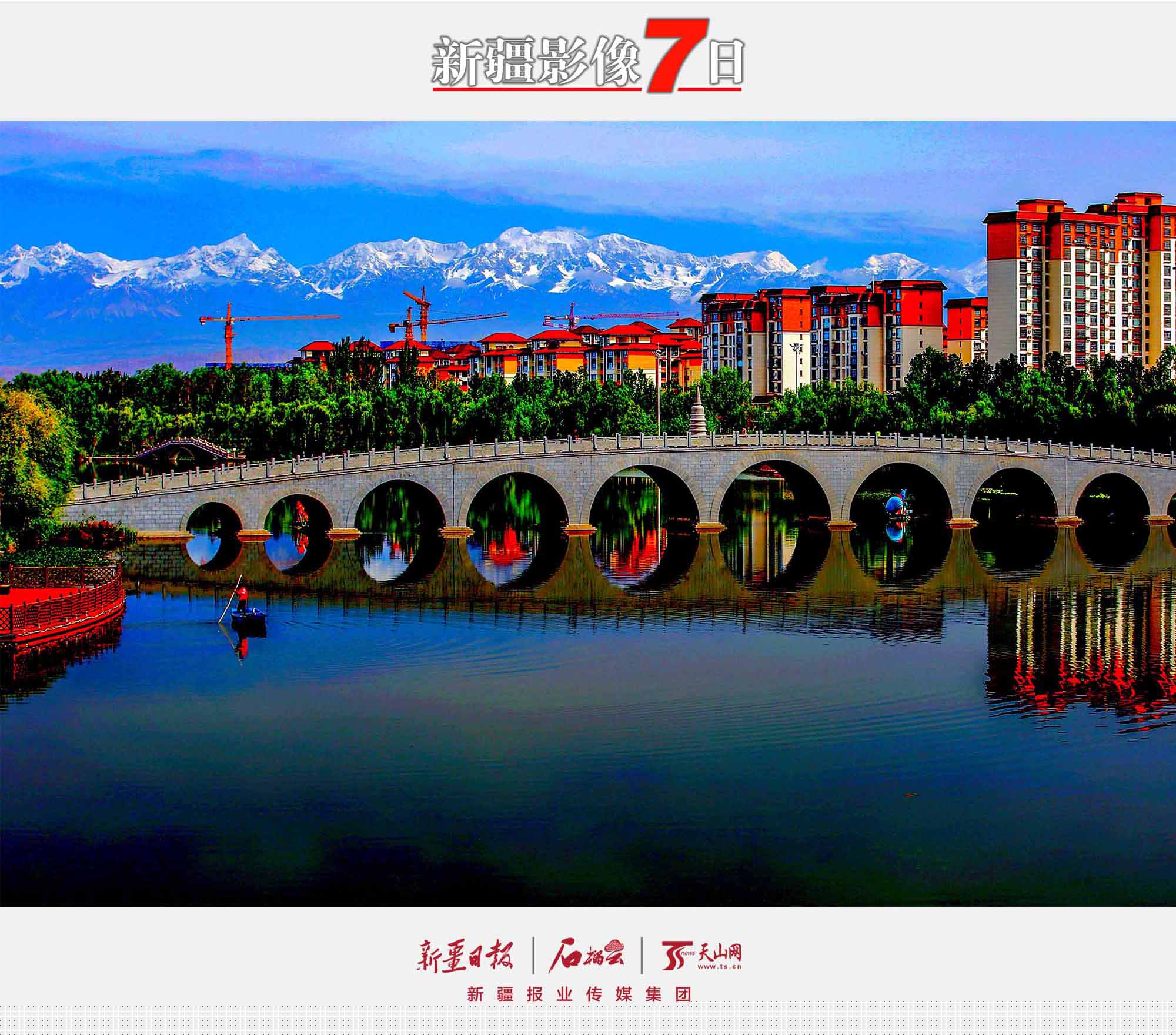 8月3日拍攝的阿克蘇市多浪河景區(qū)自然風(fēng)光。近年來，阿克蘇市不斷加大多浪河流域的治理力度，如今的多浪河綠樹成蔭，水鳥翩翩，碧水藍(lán)天，呈現(xiàn)出一幅美麗的自然畫卷。 顏壽林?jǐn)z