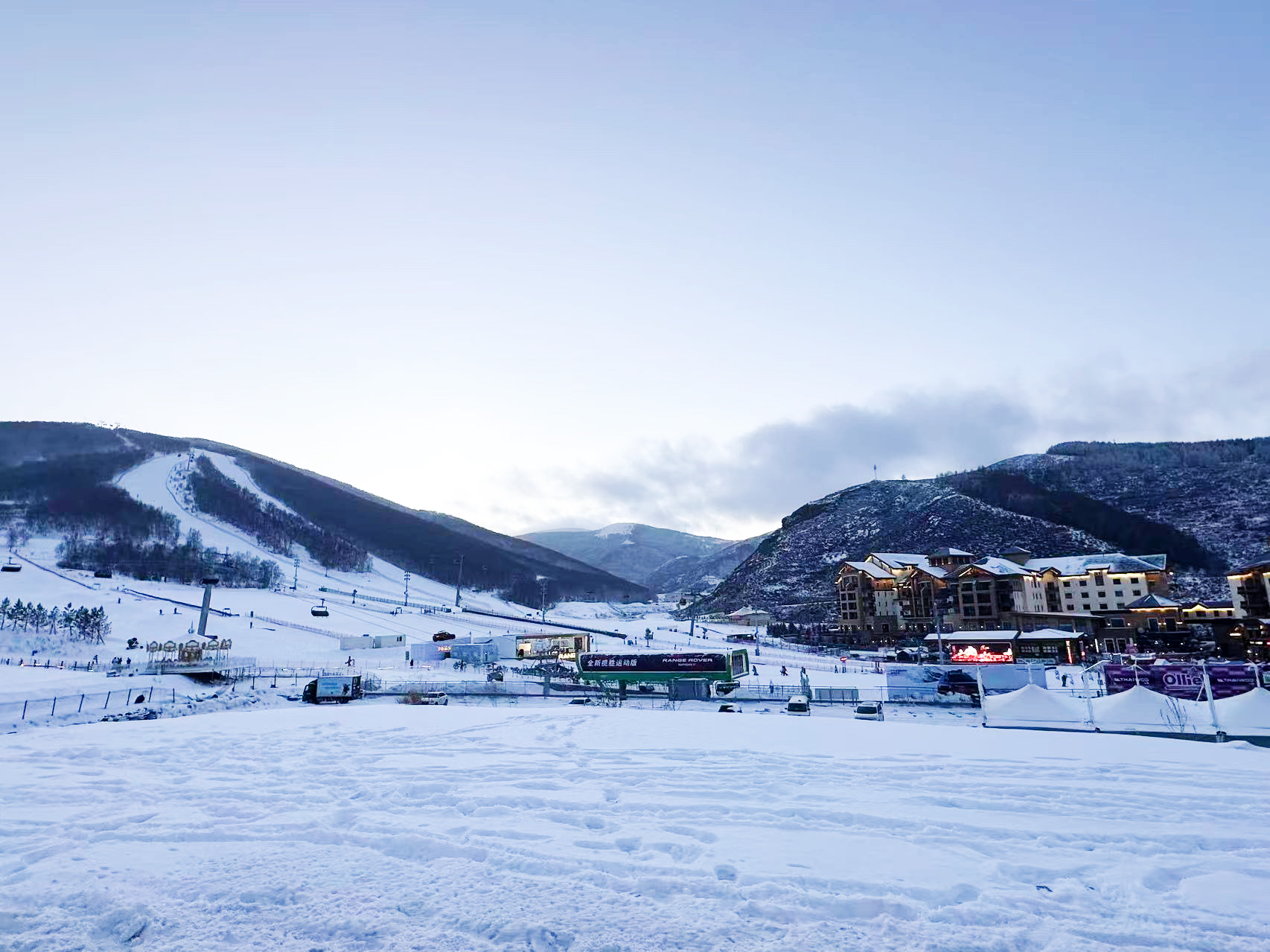 河北張家口某滑雪場。受訪者供圖